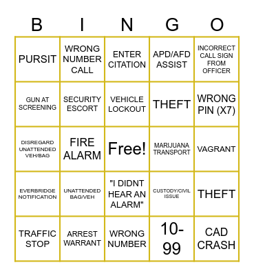 TELECOMMUNICATOR WEEK Bingo Card