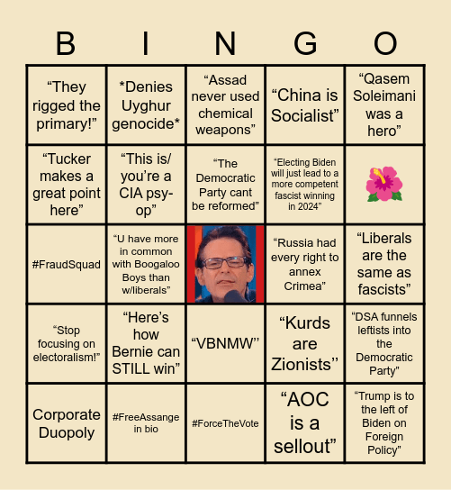 DumDum Left Bingo Card