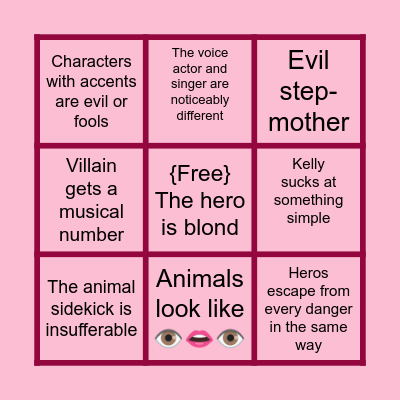 Barbie Movie Bingo Card