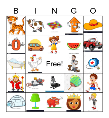 Phonics Bingo Card