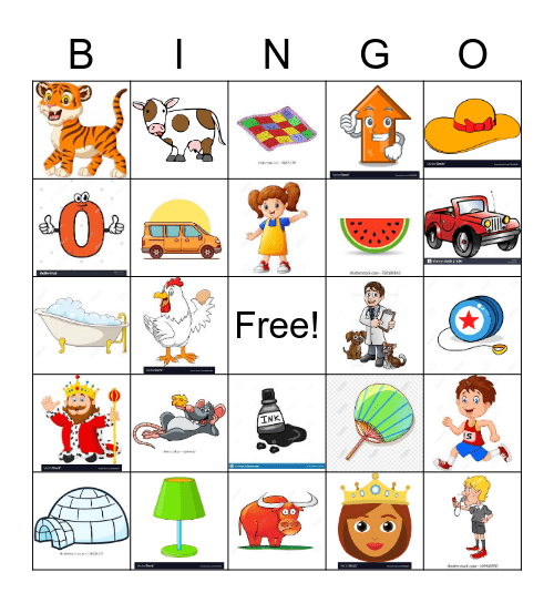 Phonics Bingo Card