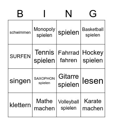 Beste freunde L. 2. Bingo Card