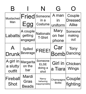 Birthday Princess Bingo Card