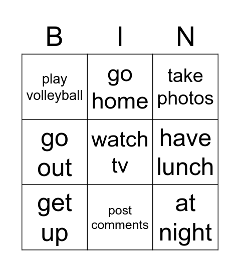 Untitled Bingowatc Bingo Card