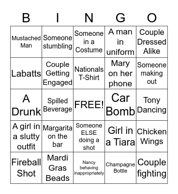 Birthday Princess Bingo Card