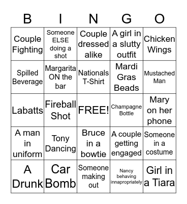 Birthday Princess Bingo Card