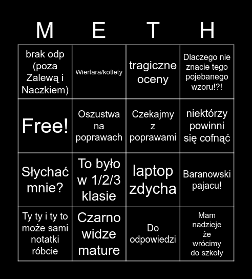 ********* Bingo Card