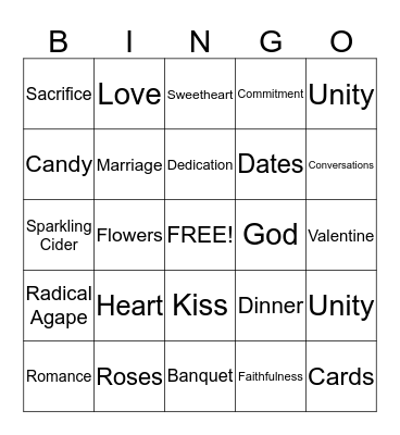House of Restoration Radical Love Banquet 2015  Bingo Card