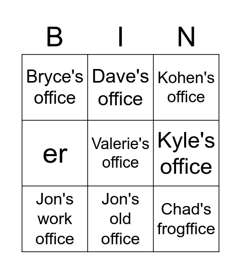 Where in the world is Micah? Bingo Card