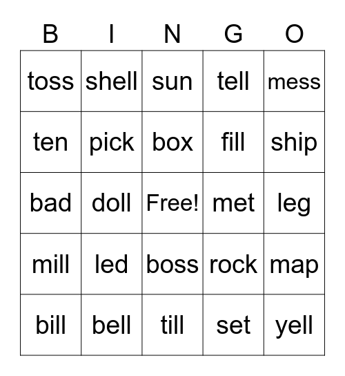 Wilson 1.4 bonus letters REAL Bingo Card