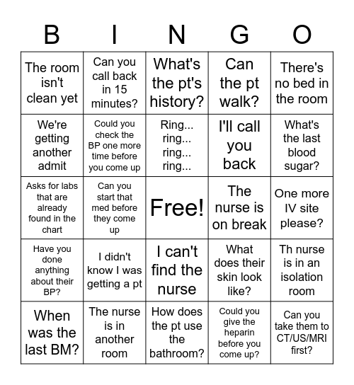 TYRING TO GIVE REPORT BINGO Card