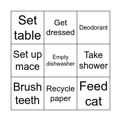 Today Bingo Card