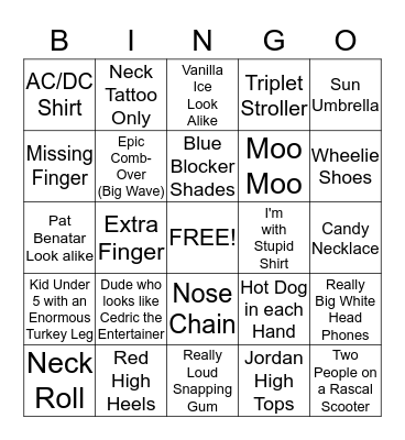 Disney Bingo Card