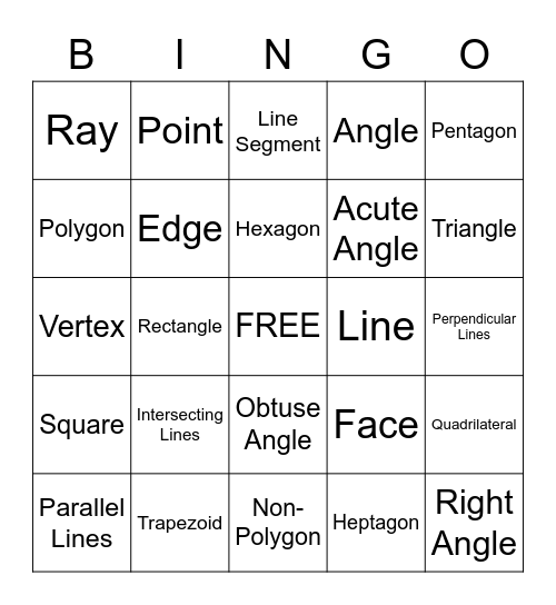 Geo Bingo! Bingo Card