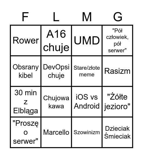 SILLY BINGO Card