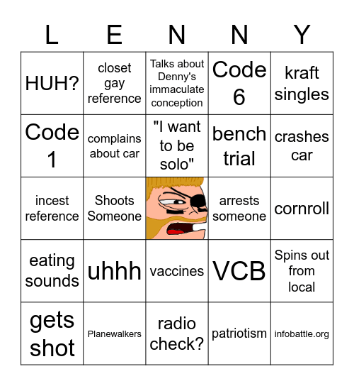 Moon2Lenny Bingo Card