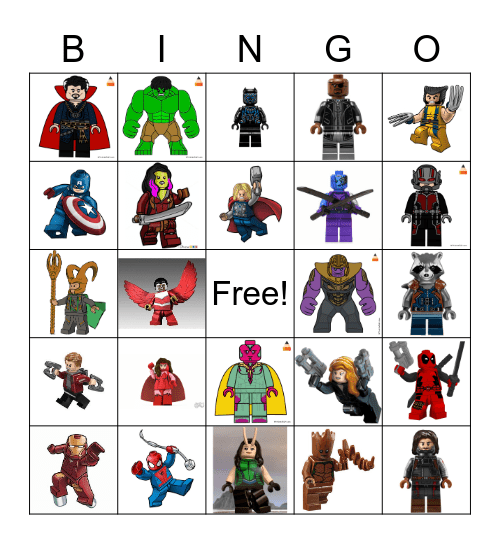 Marvel Bingo Card