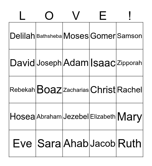 Happy Valentine's Day Bingo Card