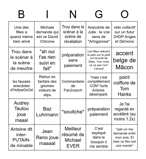 Da 2HDP Code Bingo Card