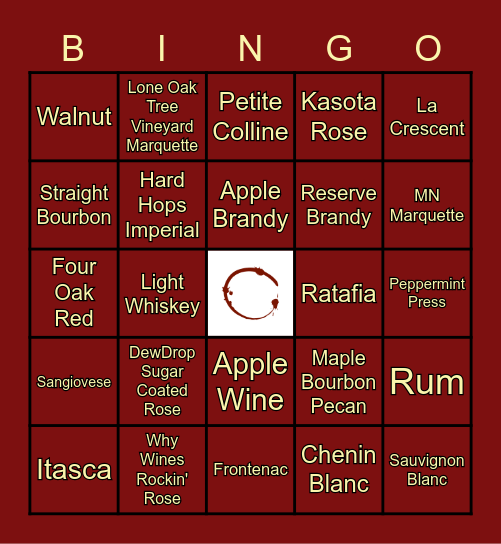 Chankaska's Wine Circle Bingo Card