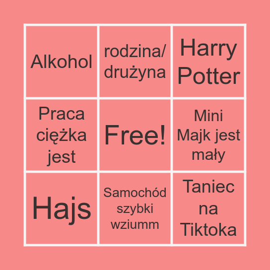 Bingo Ekipa Bingo Card