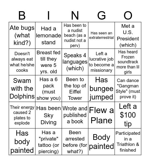 Who Done It? Bingo Card