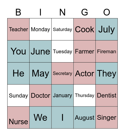 Review time Bingo Card