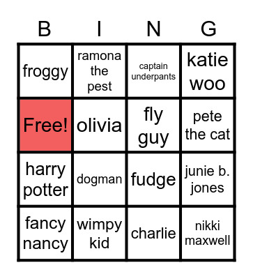 Book  Bingo Card