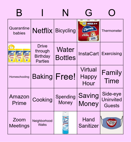 Quarantine Bingo Card