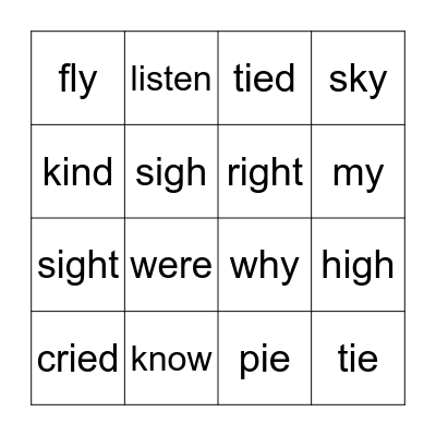 Bingo Card