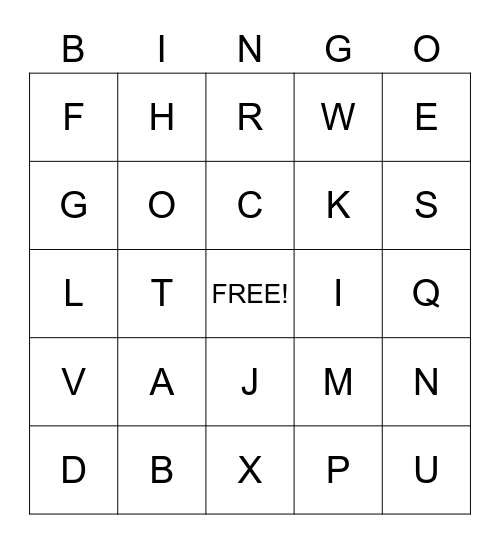 Multiplying & Dividing Fractions Bingo Card