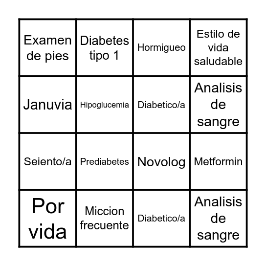 DIA-BINGO Card