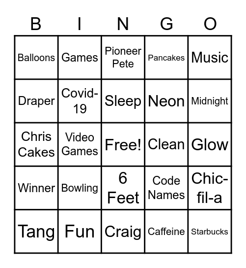 Midnight Bash Bingo!! Bingo Card