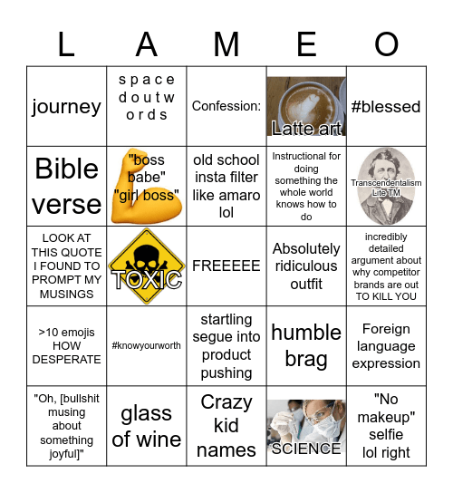 INFLUENCER BINGO Card