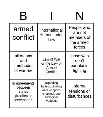 Fun IHL Bingo! Bingo Card