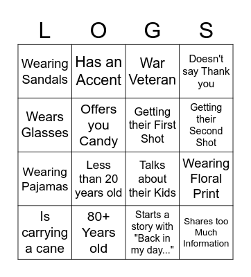 Concierge Bingo Card