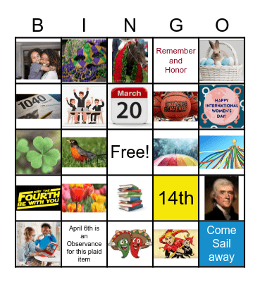 Springo Bingo Card