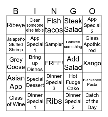 Valentines Bingo Card