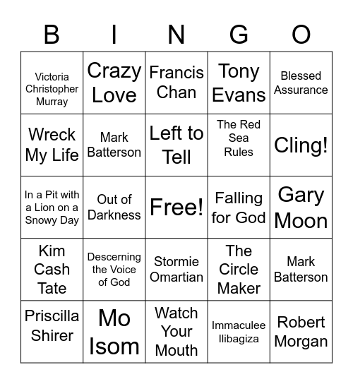 GIGGLES Bingo Card