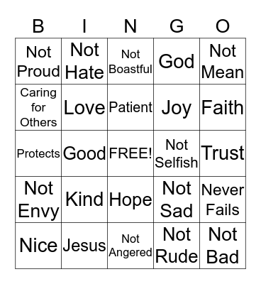 Love is Bingo Card