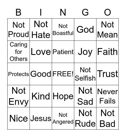 Love is Bingo Card