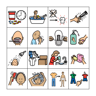 Personal Care Bingo Card