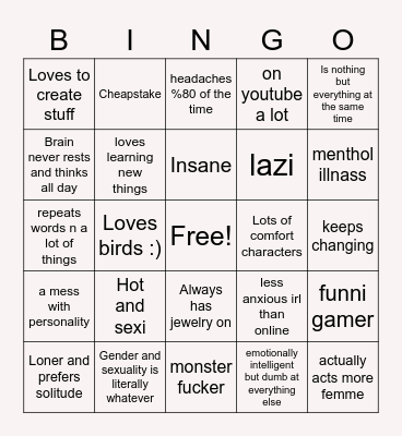 Ren's culture Bingo Card