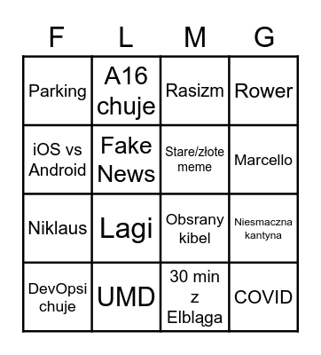 SILLY BINGO Card