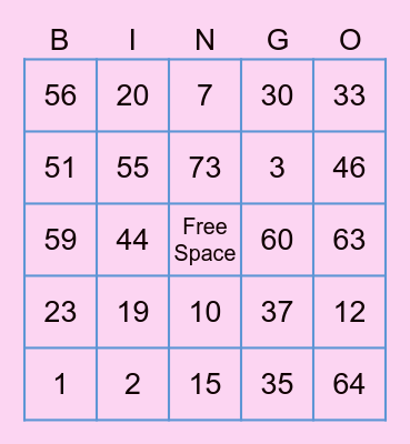 RAKIIN, JOHANA Bingo Card