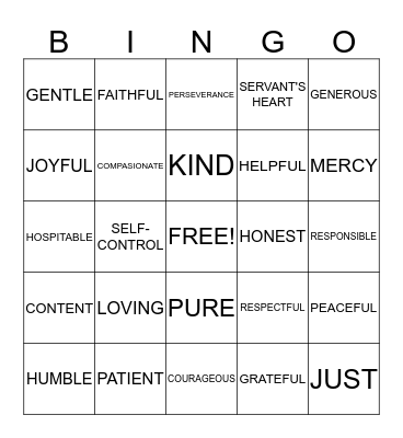 St. Valentines Day Bingo Card