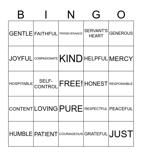 St. Valentines Day Bingo Card