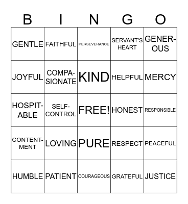 St. Valentines Day Bingo Card