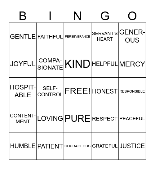 St. Valentines Day Bingo Card