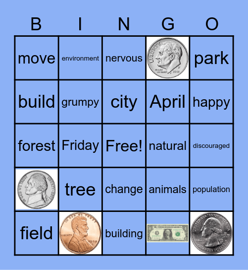 APRIL Bingo Card